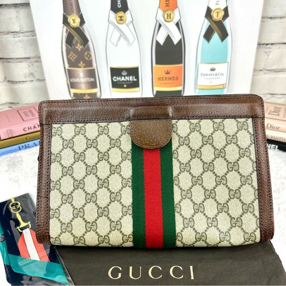 Gucci Ophidia Sherry Line Crossbody pouch Bag with strap and dust bag - Picture 4 of 11